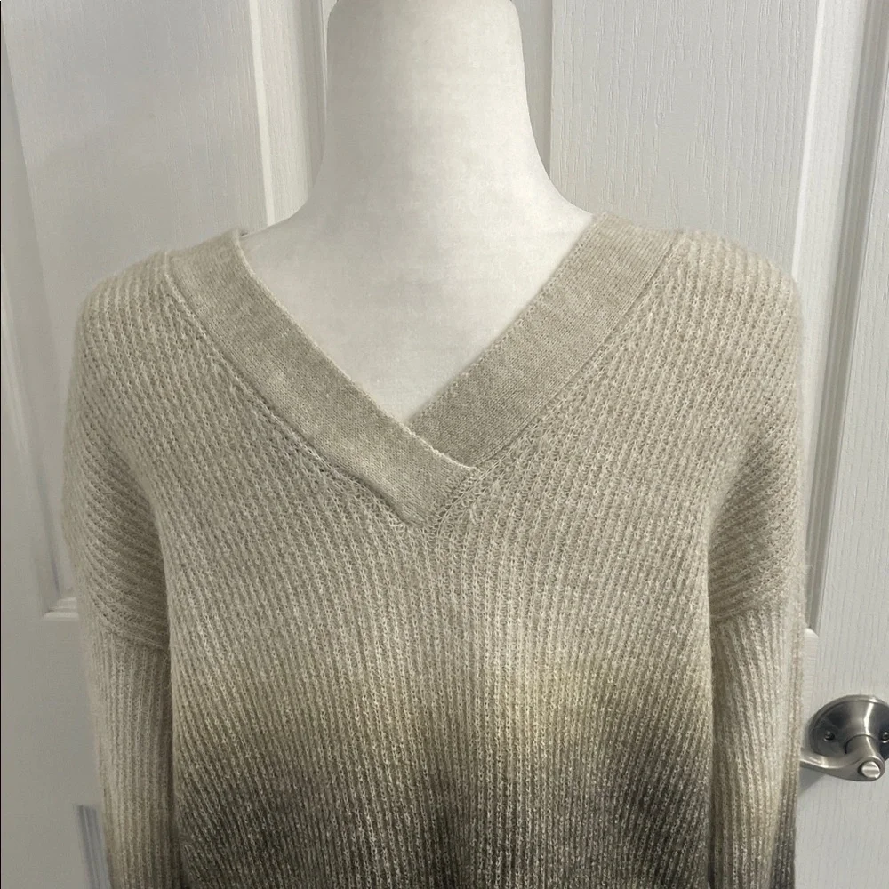 Charlie B Reversible Front Back Sweater Cardigan Ombré Green (Pine) Sz M - Picture 7 of 14